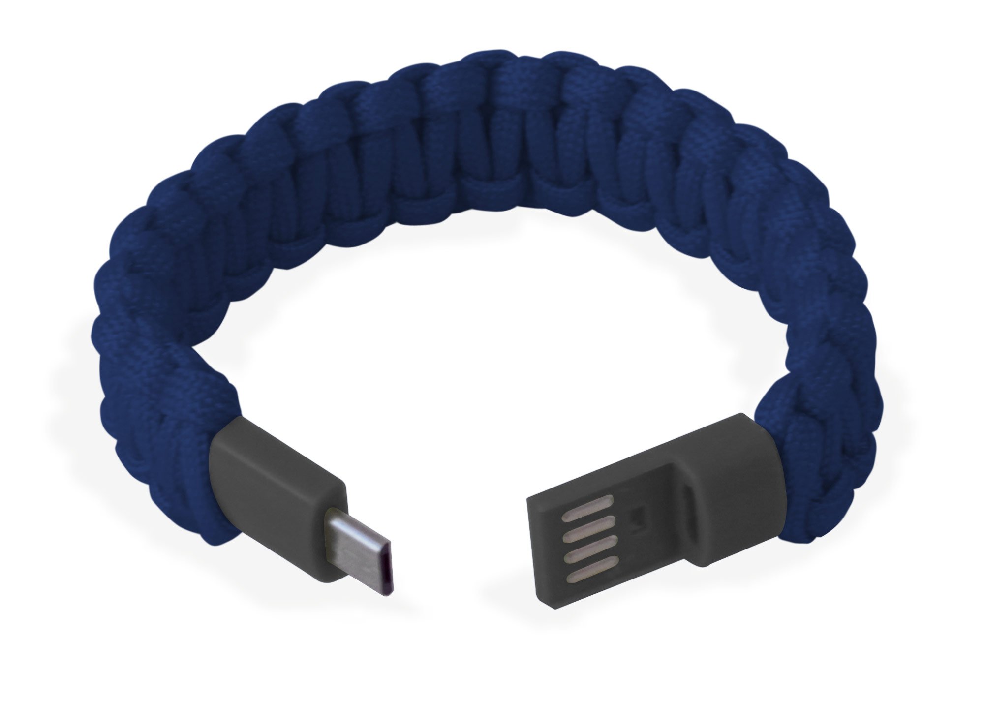 Bracciale Paracord con Micro USB Blu