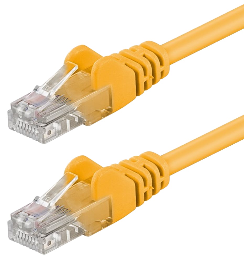 Cavo di rete Patch in Rame Cat. 6 Giallo UTP 1 mt