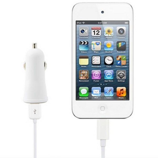 Caricatore da Auto Universale 1 Porta USB con Uscita 5V 1A Bianco - immagine 4