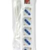 Multipresa 5 Posti Italiana Bipasso con 2 Prese USB - immagine 2