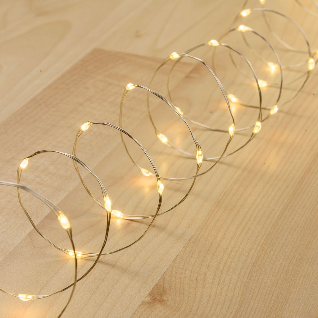 2x Barra Luminosa Filo dargento a 20 Micro LED con Timer IP20 A++ - immagine 5