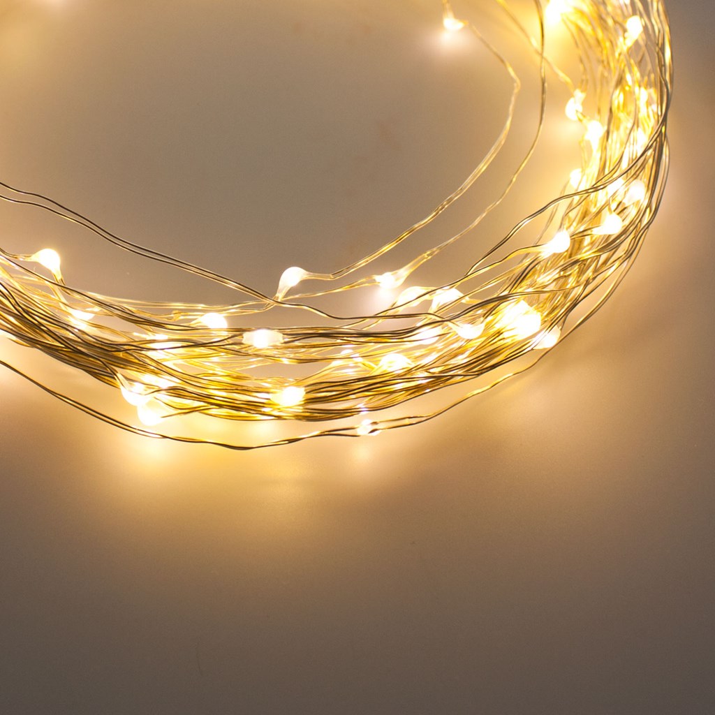 2x Barra Luminosa Filo dargento a 20 Micro LED con Timer IP20 A++ - immagine 7