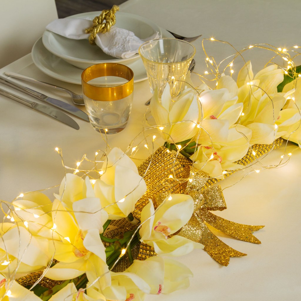 2x Barra Luminosa Filo dargento a 20 Micro LED con Timer IP20 A++ - immagine 10