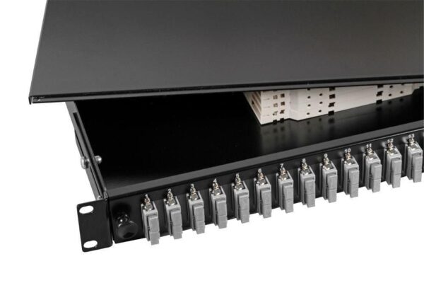 Cassetto Ottico 19'' con 24 bussole SC Duplex Multimodale OM2 Nero - immagine 3