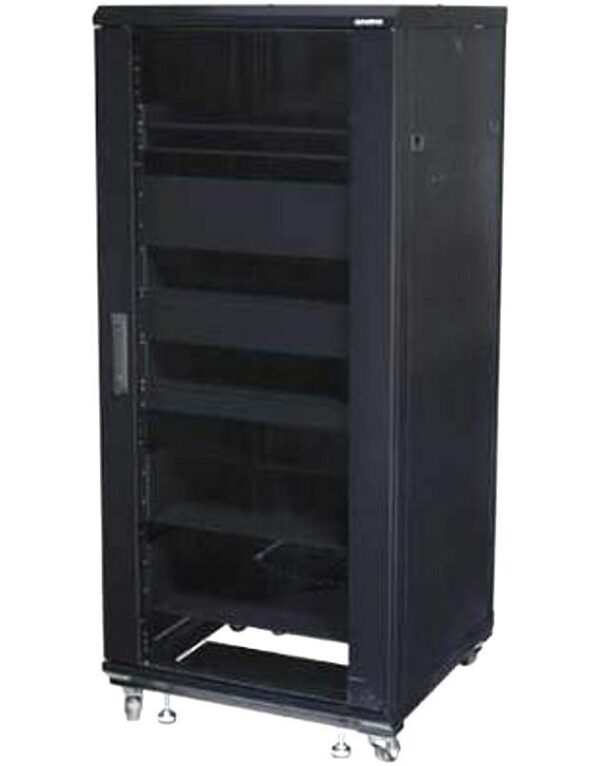 Armadio Rack 19'' 600x600 27U per Audio Video Nero - immagine 3