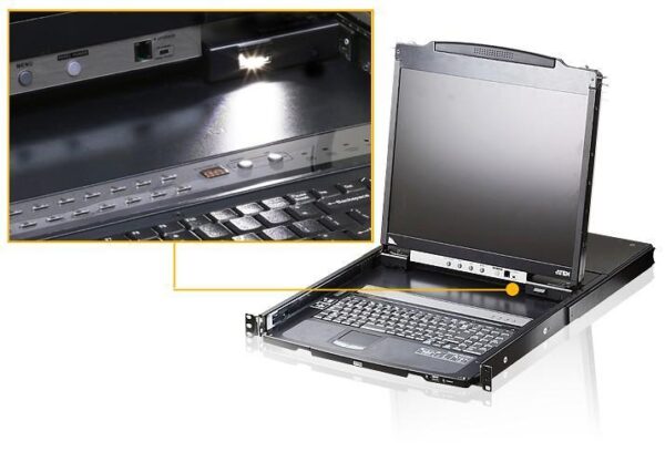 Switch KVM USB-PS2 VGA 8 Porte con LCD 17'' e Porta USB, CL5708M - immagine 3