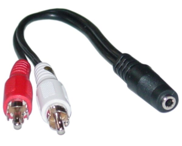 Cavo Stereo Jack 3.5 mm F a 2 x RCA M 0,20 mt - immagine 3