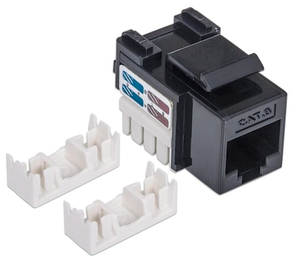 Frutto Keystone RJ45 Cat.6 UTP non schermato Nero - immagine 3