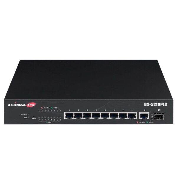 Smart Switch Web 10 porte Gigabit PoE+ 1 porta SFP, GS-5210PLG - immagine 4