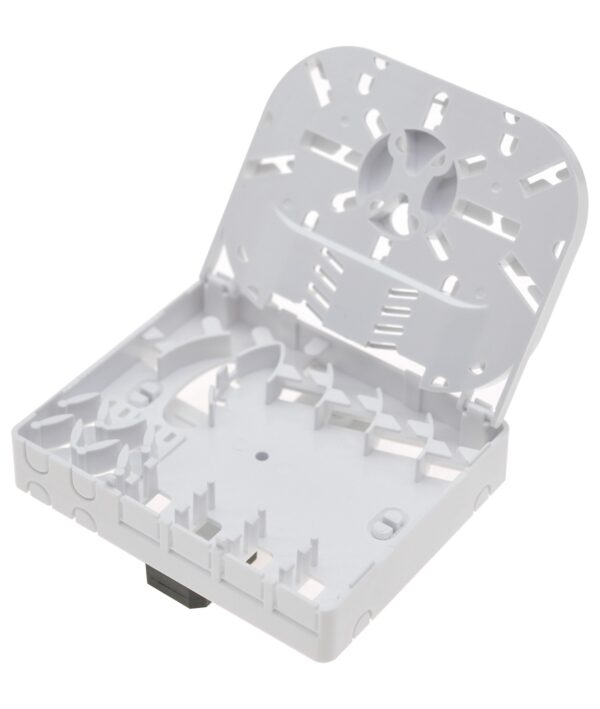 Scatola di connessione indoor FTTH per 4 fibre, 4 adattatori, per guida DIN - immagine 4