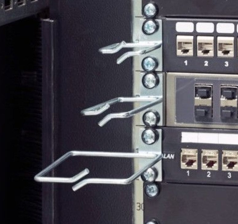 Anello Passacavi Laterale 80x80 mm in Metallo per Armadi Rack - immagine 3