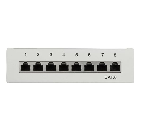 Pannello Patch 8 Porte Cat. 6 STP Grigio - immagine 2