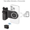 Impugnatura Magnetica per Smartphone con Telecomando Wireless e Luce a 3 Livelli di Luminosità - immagine 3