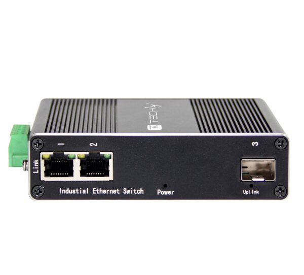 Convertitore Ethernet Industriale Gigabit 2 porte RJ45 a 1 porta SFP Non Gestito - immagine 3