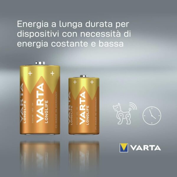 Blister 2 Batterie 1.5V Longlife Alcalina D Torcia - immagine 3