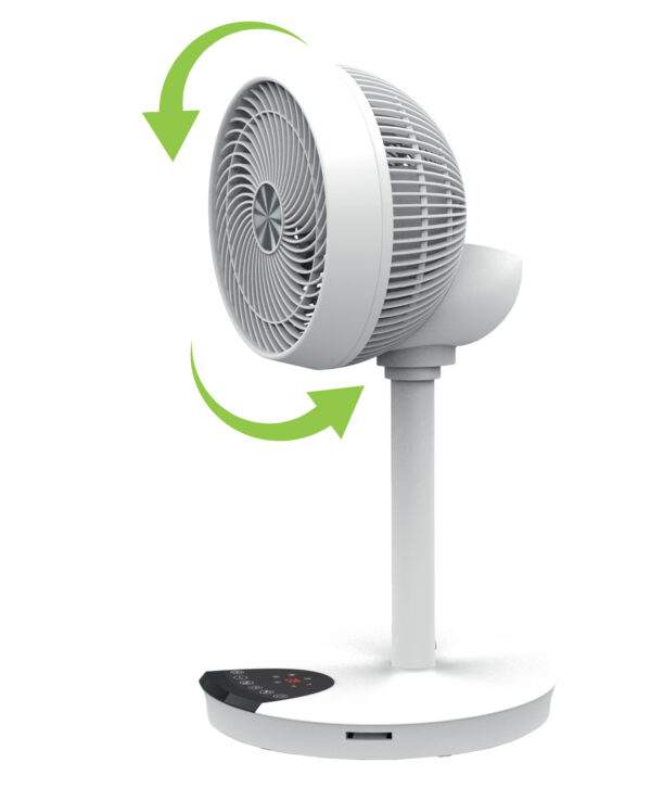 Ventilatore 9'' 2 in 1 con Piantana a 2 Altezze 12 Velocità con Telecomando Oscillazione a 720° e Timer - immagine 3