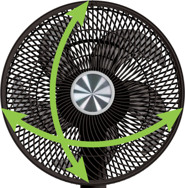 Ventilatore 12'' 2 in 1 con Piantana a 3 Altezze 12 Velocità con Telecomando Oscillazione a 720° e Timer - immagine 2