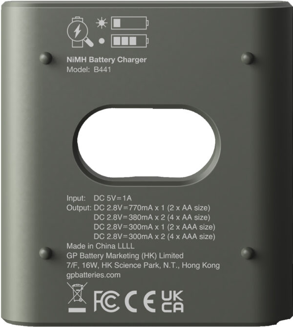 Caricabatterie per AA e AAA con 4 Batterie AA NiMH da 2100 mAh Incluse - immagine 3