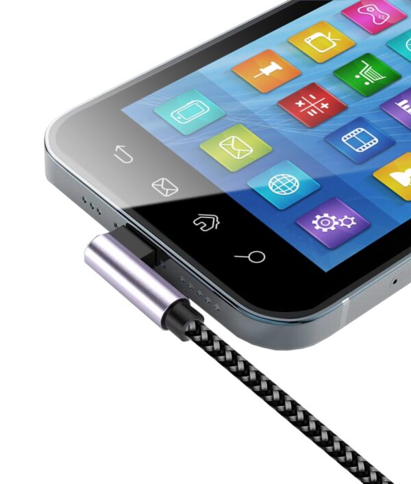 Cavo USB-C™ Maschio 2.0 / USB-C™ Maschio Angolato 3A 2 m Alluminio - immagine 3