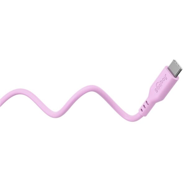 Cavo USB-C™ Maschio/Maschio USB 2.0 in Silicone 1,5 metri Rosa - immagine 3