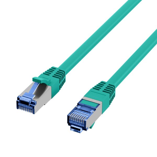Cavo di Rete Patch in Rame Cat.6A S/FTP TPE Cat.7 Ultraflex Verde 0,5m - immagine 3