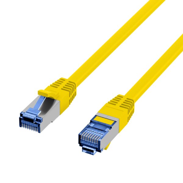 Cavo di Rete Patch in Rame Cat.6A S/FTP TPE Cat.7 Ultraflex Giallo 0,5m - immagine 3
