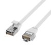 Cavo di Rete Patch in Rame Cat.6A U/FTP TPE 4mm Ultraflex Bianco 0,15m - immagine 3