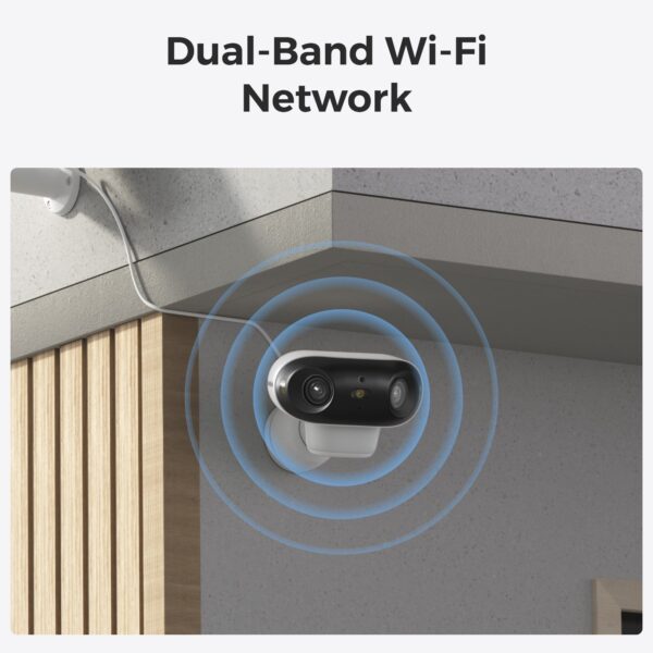 Telecamera di Sicurezza 180° Doppio Obiettivo 8 MP 4K WiFi 6, BWB4K01W - immagine 3