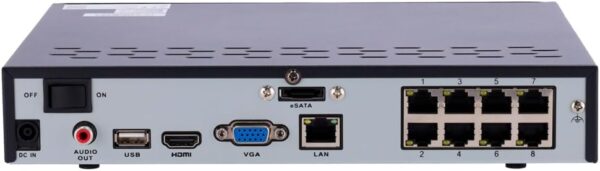 Kit Videosorveglianza NVR PoE 8CH 2TB HDD e 4 Telecamere di Sicurezza PoE, PS2KB02-8 - immagine 3