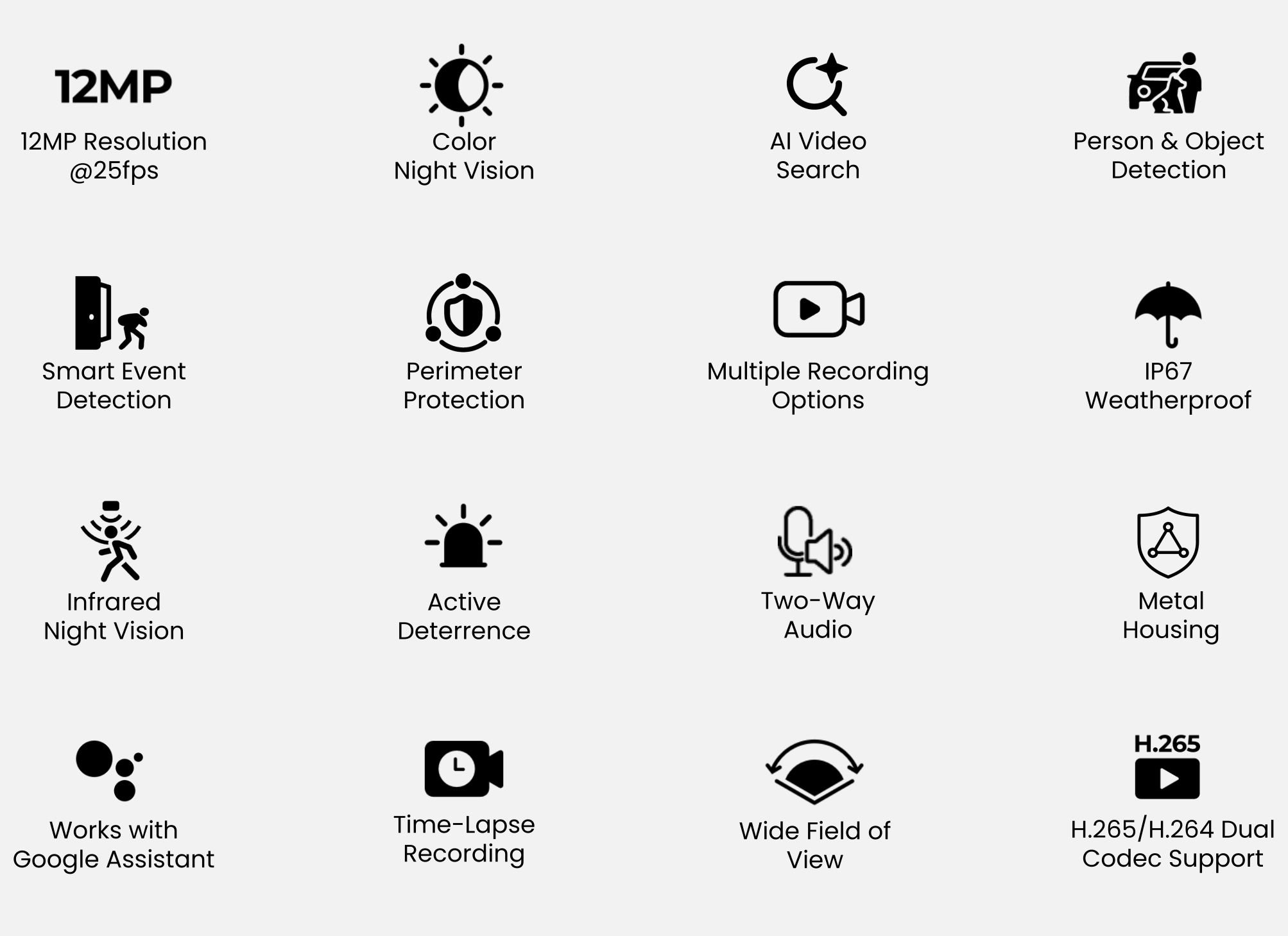 Camera PoE 12MP Bullet PRO RP-PCB12M 12MP con Visione Notturna a Colori, RP-PCB12M - immagine 3
