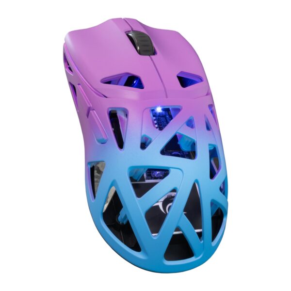 Mouse Ottico Wireless Gaming 24000 Dpi Retroilluminazione DPI LED Blu Viola, DAGONET-BLP - immagine 3