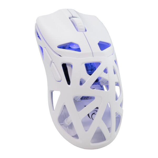 Mouse Ottico Wireless Gaming 24000 Dpi Retroilluminazione DPI LED Bianco, DAGONET-W - immagine 3