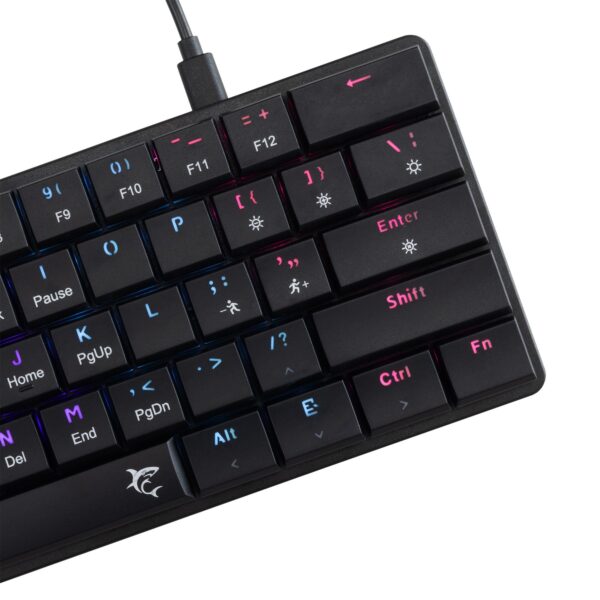 Tastiera Gaming USB-C™ 62 Tasti con Retroilluminazione LED RGB e 19 Effetti Luce - immagine 3