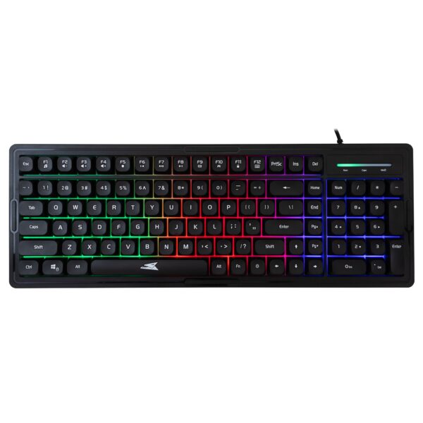 Kit Tastiera 101 Tasti e Mouse USB 7200 dpi Nero, ORCA - immagine 3