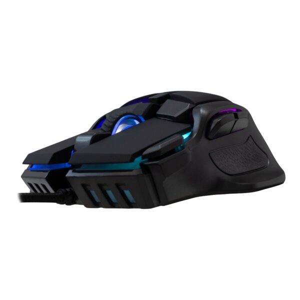 Mouse Ottico Gaming LED RGB con Cavo USB 7200 dpi Nero, PIRANHA - immagine 3