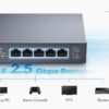 Switch con 5 Porte 2.5G Ethernet Custodia in Metallo, HS105 - immagine 3