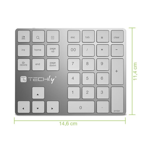 Tastierino Numerico BT V3.0 Wireless 34 Tasti Argento - immagine 3