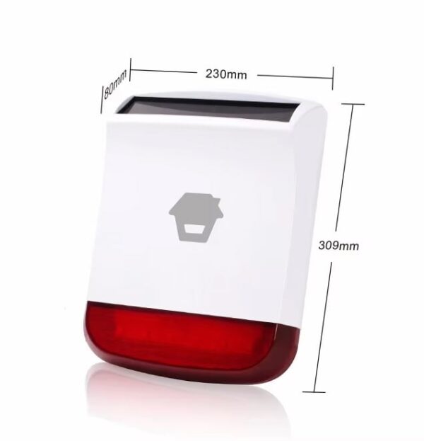 Sirena Wireless con Lampeggiante 110dB per Antifurto con Ricarica Solare - immagine 3