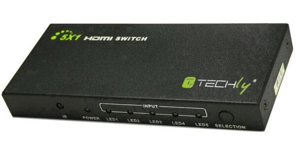 Switch HDMI 5 IN 1 OUT con Telecomando 4K UHD 3D - immagine 3