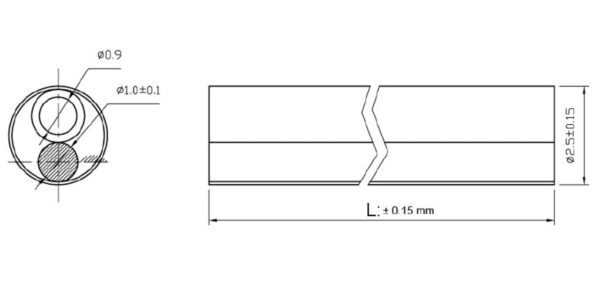 Coprigiunto Manicotto Termorestringente per Fibra Ottica 60 mm - immagine 3