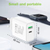 Caricatore Alimentatore GaN USB-C™ 30W e USB-A QC3.0 da Muro - immagine 3