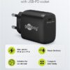 Caricatore Alimentatore GaN USB-C™ PD da Muro 25W Nero - immagine 3