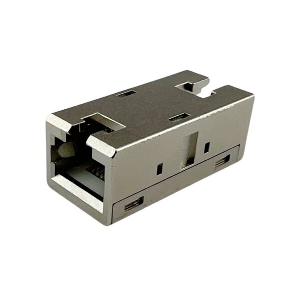 Accoppiatore RJ45 Cat6A 8P8C Femmina/ Femmina 10G STP Silver - immagine 4