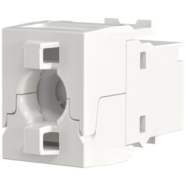 Frutto Keystone Cat.6A UTP Bianco con tappo antipolvere - immagine 2