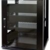 Armadio Rack 19'' 600x600 15U per Audio Video Nero - immagine 3