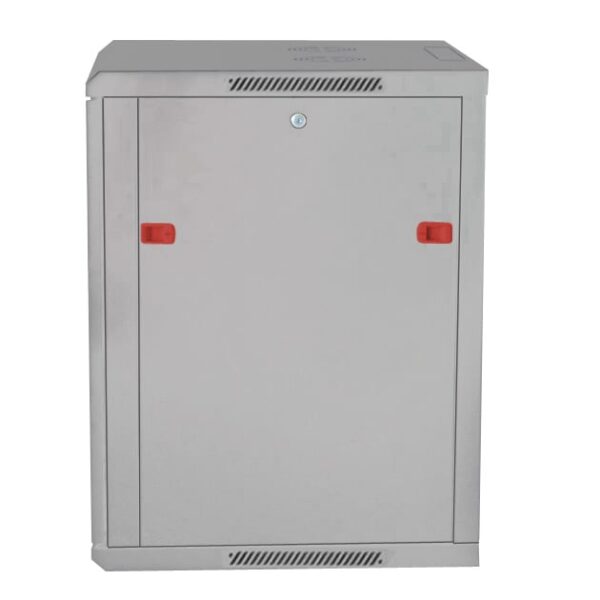Armadio Rack 19'' a muro 12 unità sezione unica prof. 450mm Grigio - immagine 4