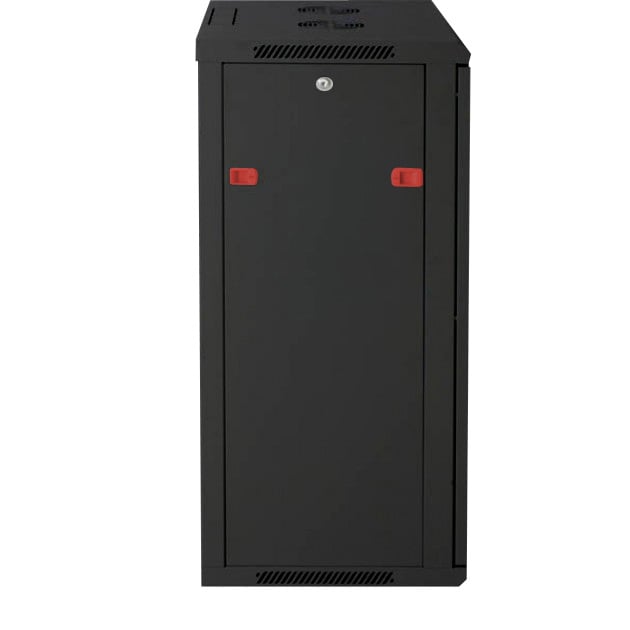 Armadio Rack 19'' a muro 20 unit&agrave; sezione unica prof. 600mm Nero - immagine 4