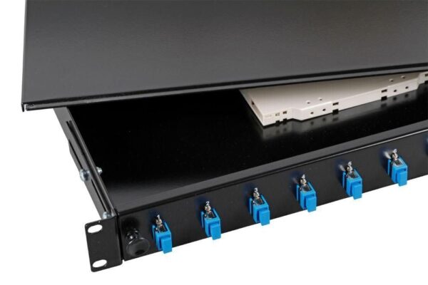 Cassetto Ottico 19'' con 12 bussole SC Simplex Monomodale Nero - immagine 3