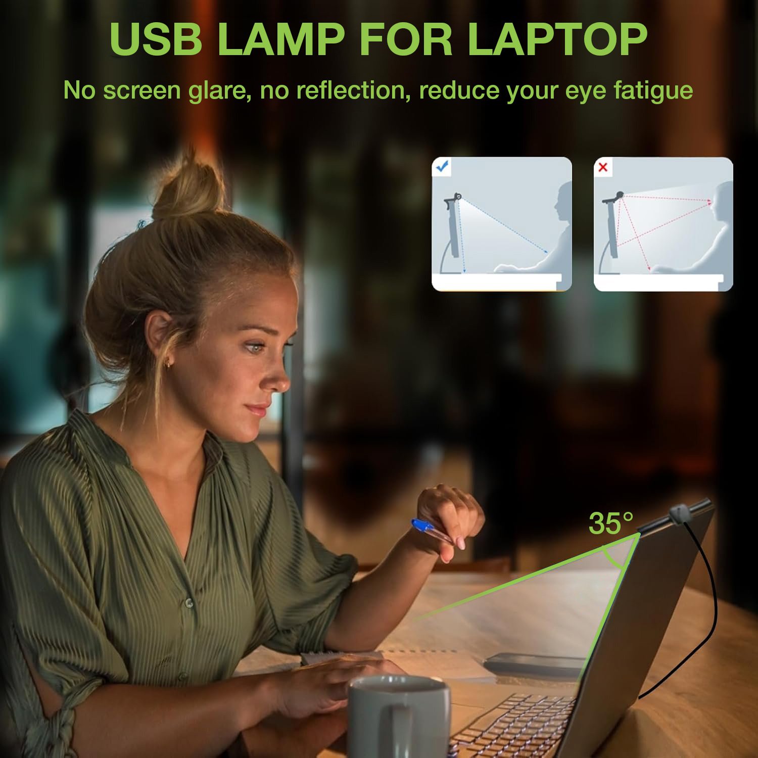 Barra Luminosa per Monitor 66 LED Luce di Lettura USB-C™ con Regolazione Temperatura Colore e Dimmer - immagine 3