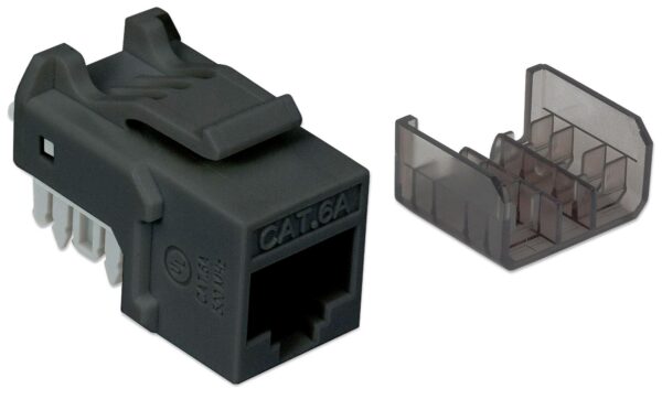 Frutto Keystone RJ45 Cat6A UTP 10 Gigabit Nero - immagine 3